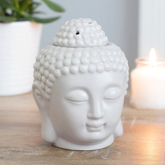 ScentedSnowWax Small Grey Buddha Head Burner